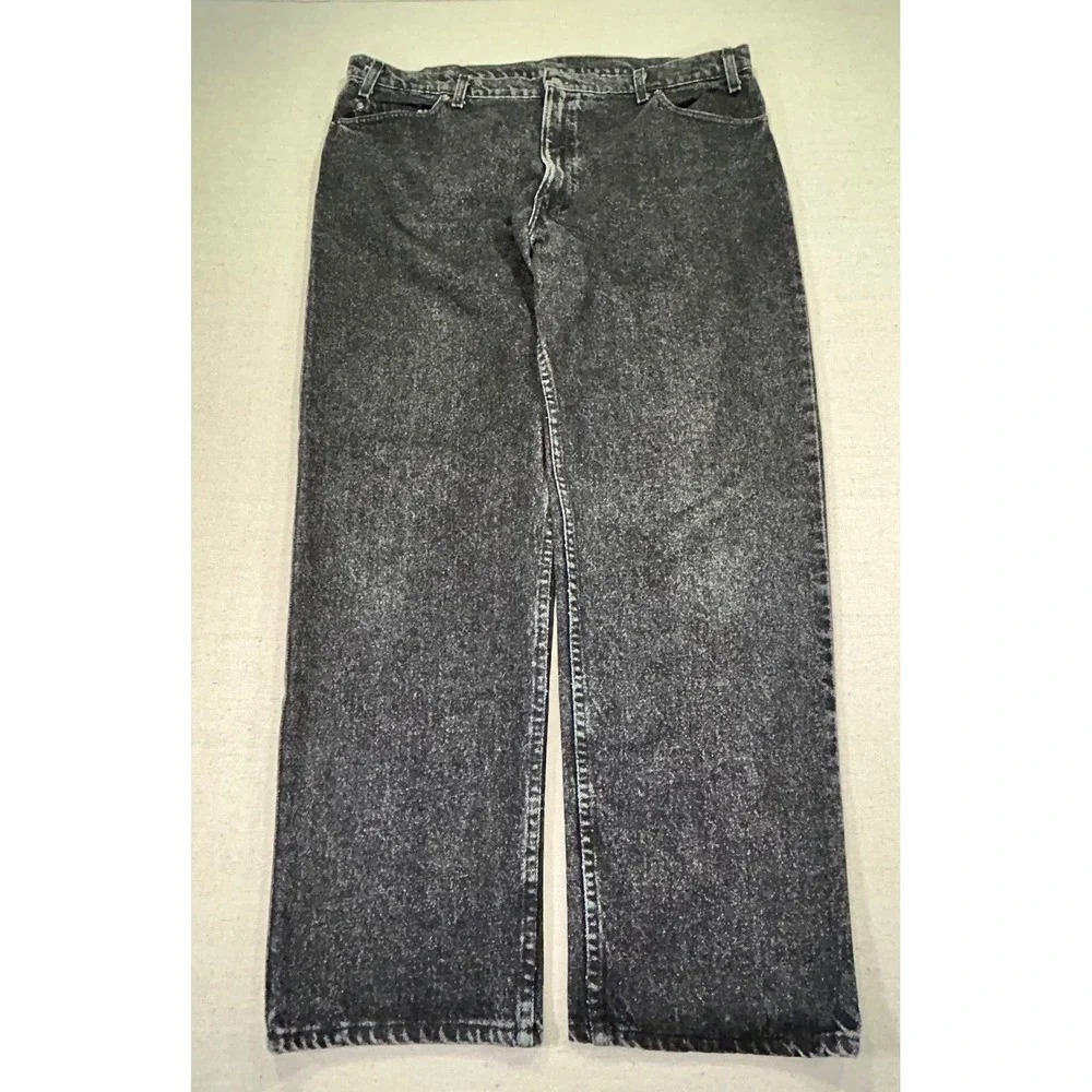 Vintage Levi's 540 Men's 42 Jeans‎ Black Denim Baggy Y2K Faded USA Relaxed